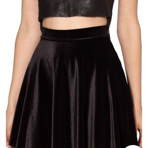 Blackmilk Velvet Skater Skirt L